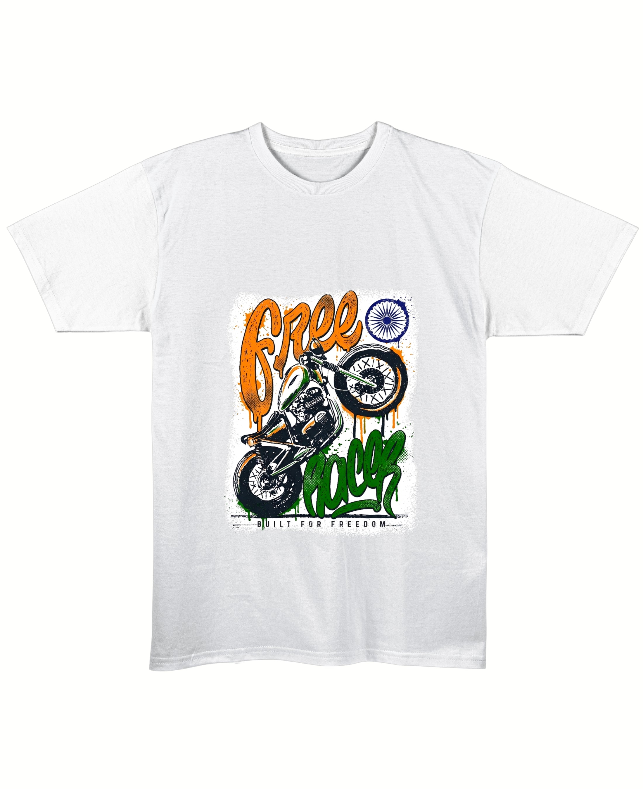 White Regular Fit T-shirt Front Design